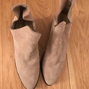 zara tan suede booties size 38